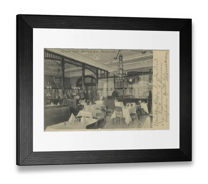 Framed Print : Greeting from the Hotel Kempinski Framed Print : Greeting from the Hotel Kempinski