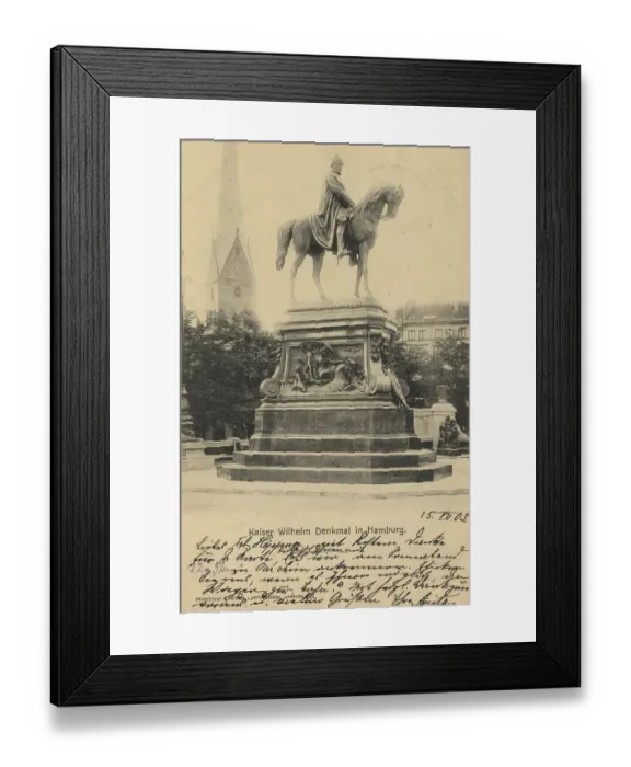 Framed Print : Kaiser-Wilhelm-Denkmal, Hamburg Framed Print : Kaiser-Wilhelm-Denkmal, Hamburg