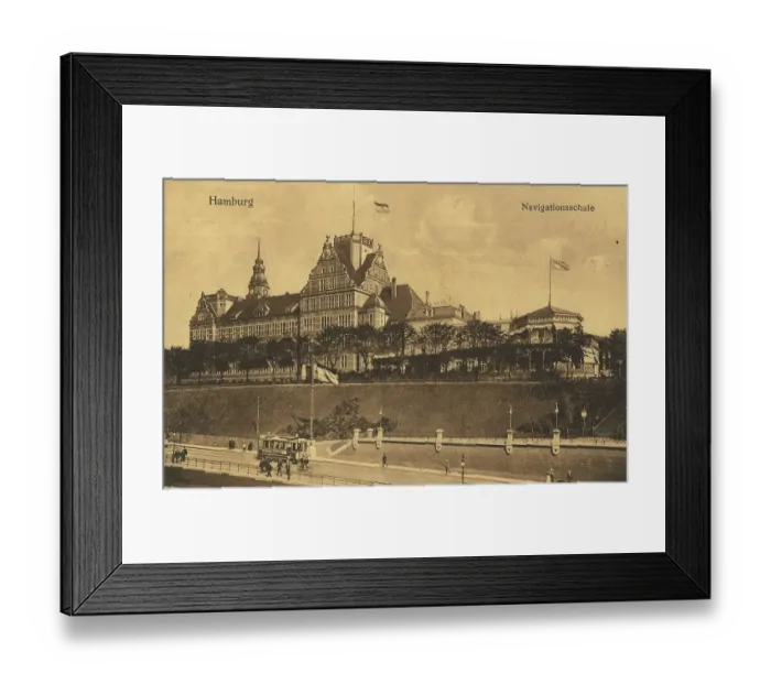 Framed Print : Navigation school, Hamburg, Germany