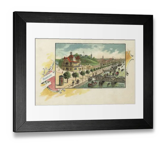 Framed Print : Neues Faehrhaus, St. Pauli, Hamburg