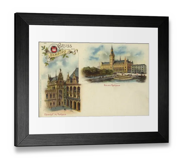 Framed Print : New Town Hall and Court of Honour