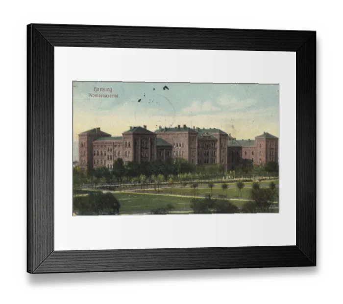Framed Print : Pioneer barracks in Harburg, Hamburg