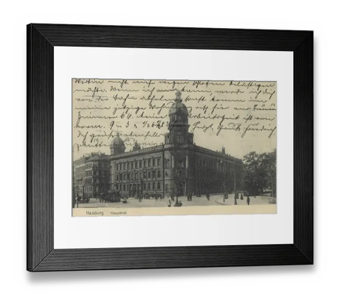 Framed Print : Main post office, Hamburg, Germany Framed Print : Main post office, Hamburg, Germany