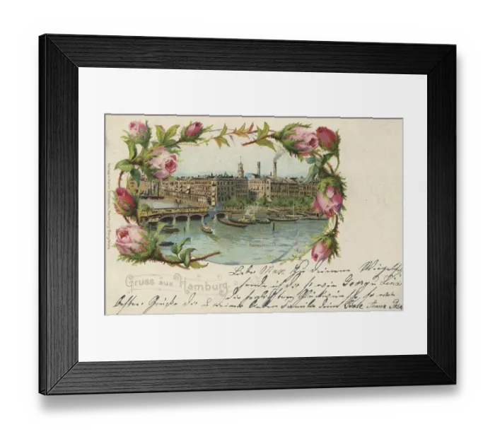 Framed Print : Reesendamm Bridge, Hamburg, Germany Framed Print : Reesendamm Bridge, Hamburg, Germany