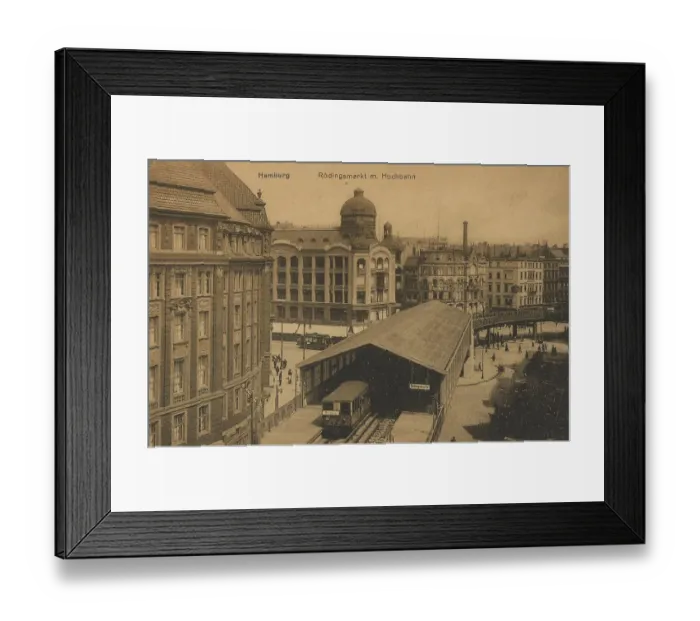 Framed Print : Roedingsmarkt with elevated railway Framed Print : Roedingsmarkt with elevated railway