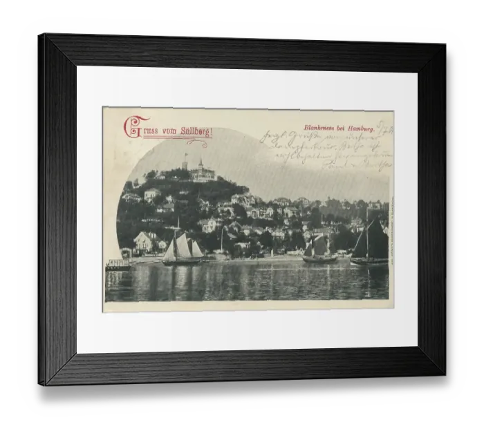 Framed Print : Blankenese with Suellberg, Hamburg