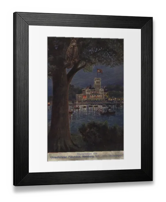 Framed Print : Uhlenhorst, Faehrhaus, Hamburg