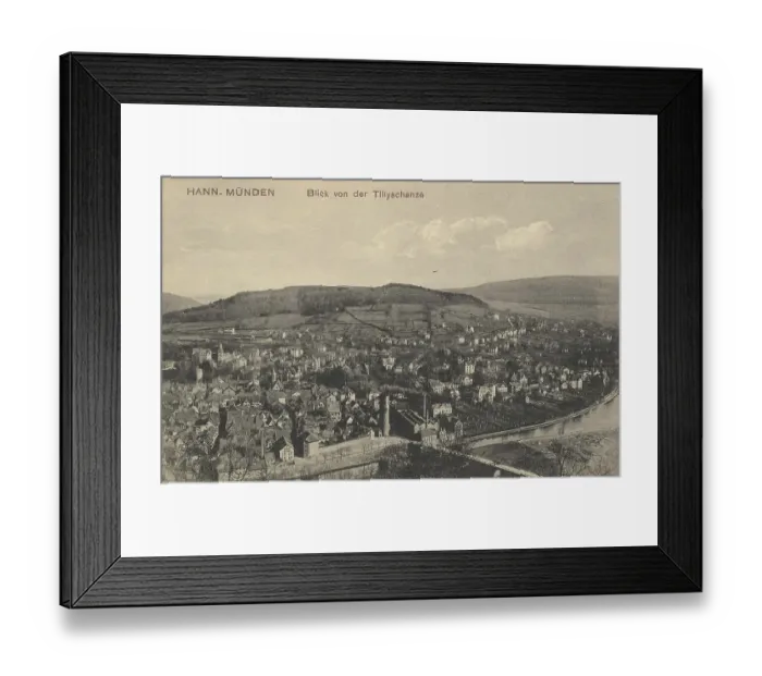 Framed Print : View from the Tillyschanze in Hannoversch Muenden