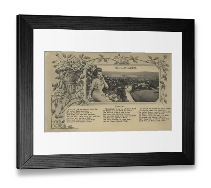 Framed Print : Weserlied in Hannoversch Muenden, Hann