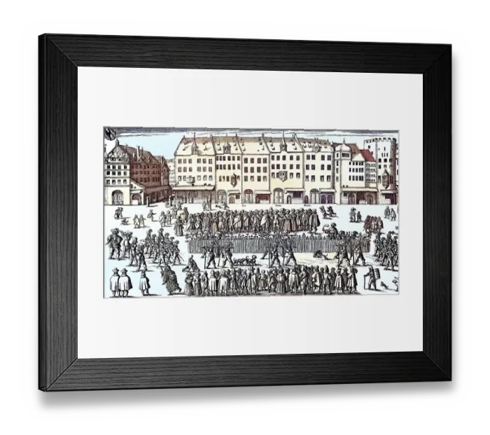 Framed Print : Procession of the butchers in Nuremberg Framed Print : Procession of the butchers in Nuremberg