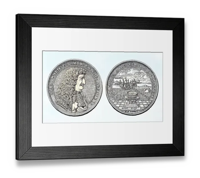 Framed Print : A Silver Medal of Honour of the German-African Company Framed Print : A Silver Medal of Honour of the German-African Company