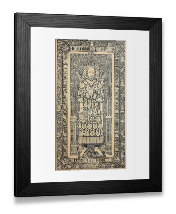 Framed Print : Grave slab of Johannes Lueneborch in St Framed Print : Grave slab of Johannes Lueneborch in St