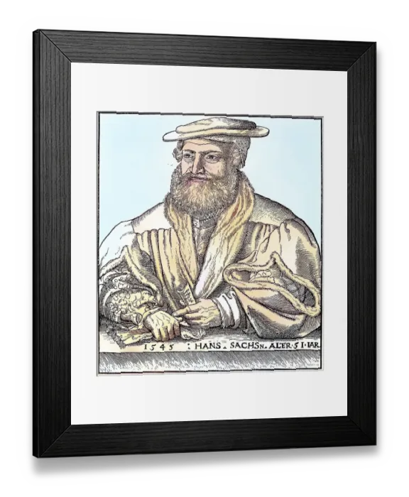 Framed Print : Hans Sachs aged 51, Hans Sachs Framed Print : Hans Sachs aged 51, Hans Sachs