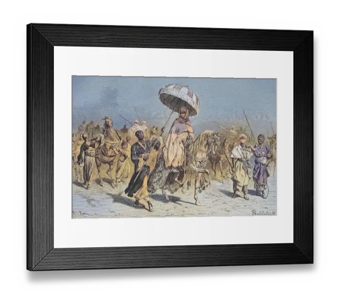Framed Print : The Sheikh of Bornu with retinue