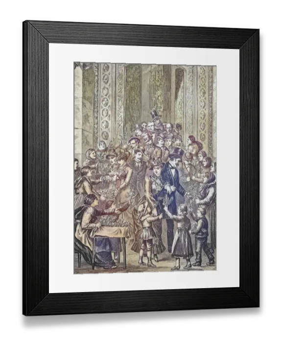 Framed Print : On Palm Sunday in front of the Church of Our Lady in Munich