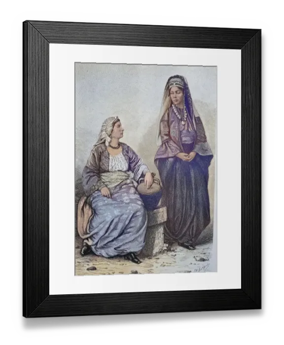 Framed Print : Christian Women in Syria, Tripoli Framed Print : Christian Women in Syria, Tripoli
