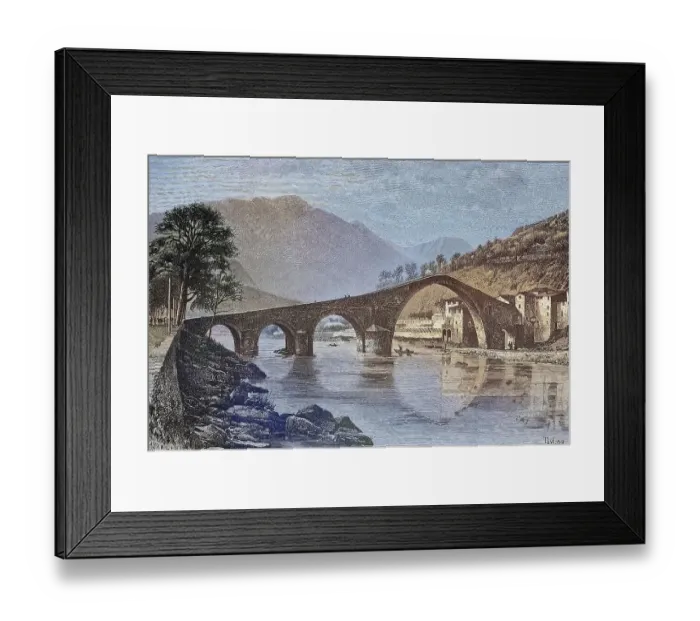 Framed Print : The Bridge della Maddalena or del Diavolo