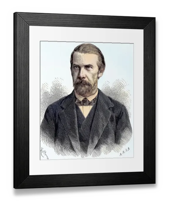Framed Print : Wilhelm Raabe, 1831, 1910, was a German writer