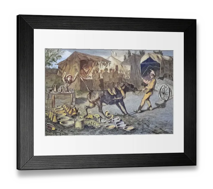 Framed Print : Market Day in the 19th century Framed Print : Market Day in the 19th century