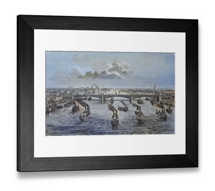 Framed Print : View of St. Louis in the state of Missouri