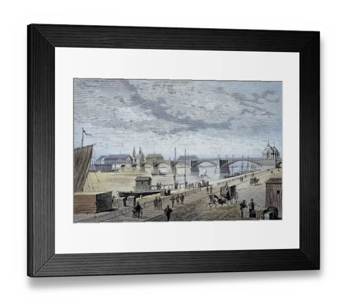 Framed Print : The New Rhine Bridge near Mainz