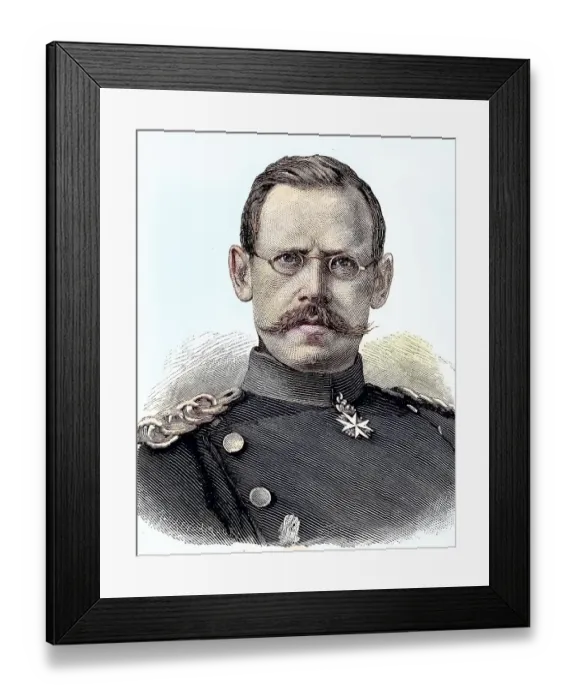 Framed Print : Heinrich Karl Ludwig Adolf von Gluemer