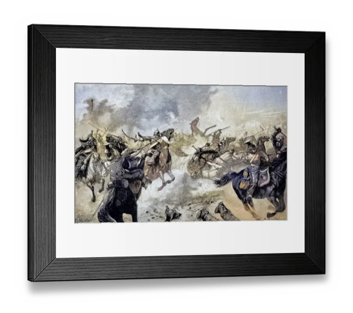 Framed Print : Horsemen fighting on Mars la Tour