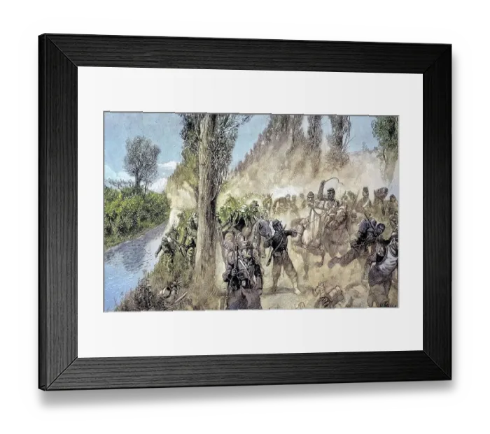 Framed Print : Retreat of the French at Gravelotte Framed Print : Retreat of the French at Gravelotte