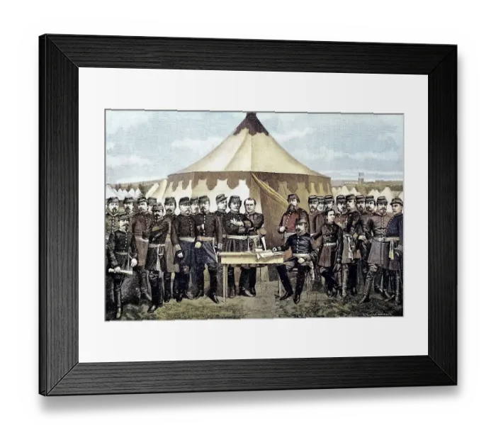 Framed Print : Napoleon III and his generals, Situation from the time of the Franco-Prussian War Framed Print : Napoleon III and his generals, Situation from the time of the Franco-Prussian War