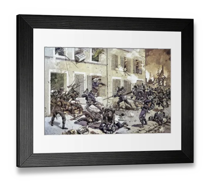 Framed Print : Street battle in Bazeilles Framed Print : Street battle in Bazeilles