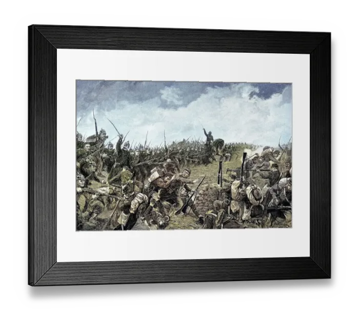Framed Print : The Battle of Saint-Quentin on 19 January 1871 between the French Army