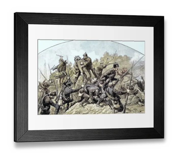 Framed Print : Death of General Bruno von Francois in the Franco-Prussian War