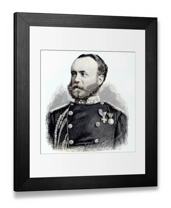 Framed Print : Military figures in the Franco-Prussian War 1870