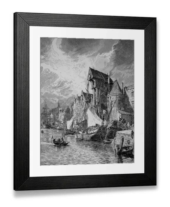 Framed Print : Port of Gdansk, Poland in the Middle Ages Framed Print : Port of Gdansk, Poland in the Middle Ages