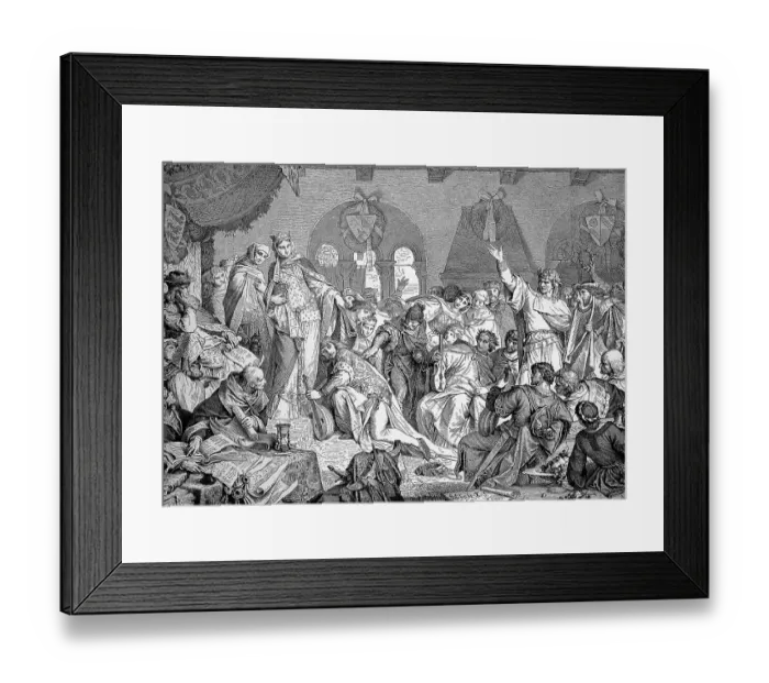 Framed Print : The minstrel contest Saegerkrieg