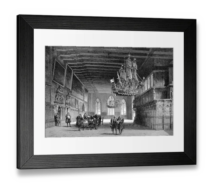 Framed Print : The Hall in the Town Hall of Bremen