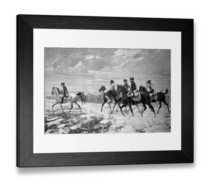 Framed Print : Frederick the Great and his Staff at the Battle of Leuthen