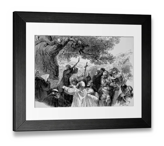 Framed Print : St. Boniface felling the Donar Oak