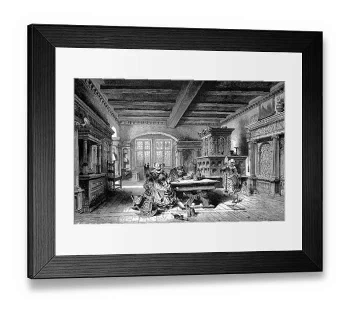 Framed Print : A living room in medieval Nuremberg Framed Print : A living room in medieval Nuremberg