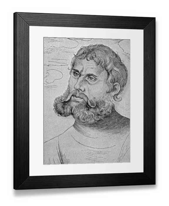 Framed Print : Martin Luther, dressed as Junker Georg Framed Print : Martin Luther, dressed as Junker Georg