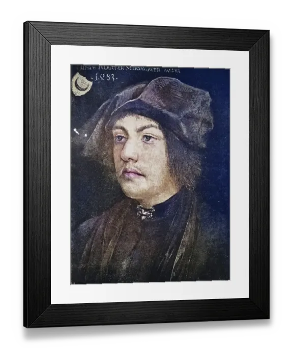 Framed Print : Martin Schongauer, known in Italy as Bel Martino or Martino dAnversa
