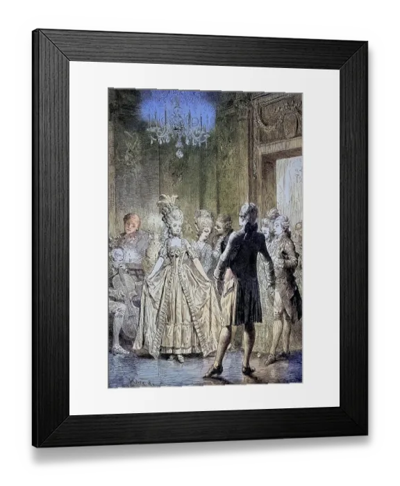 Framed Print : In Minuet is a ballroom dance of French origin for two people Framed Print : In Minuet is a ballroom dance of French origin for two people