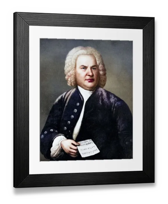 Framed Print : Johann Sebastian Bach was a German composer and musician of the Baroque period