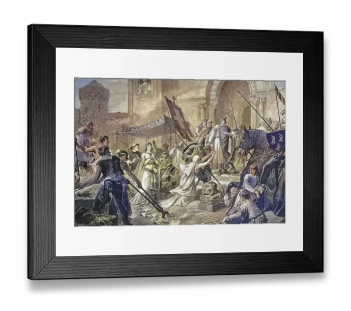 Framed Print : The Trial by Fire of St. Cunegonde of Luxembourg Framed Print : The Trial by Fire of St. Cunegonde of Luxembourg