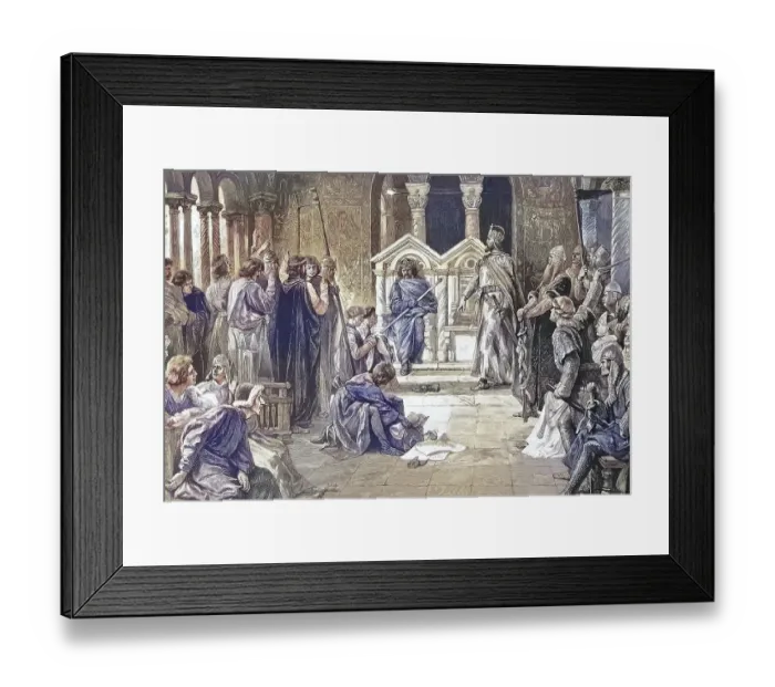 Framed Print : Henry IV, Holy Roman Emperor calls Henry I of France to duel