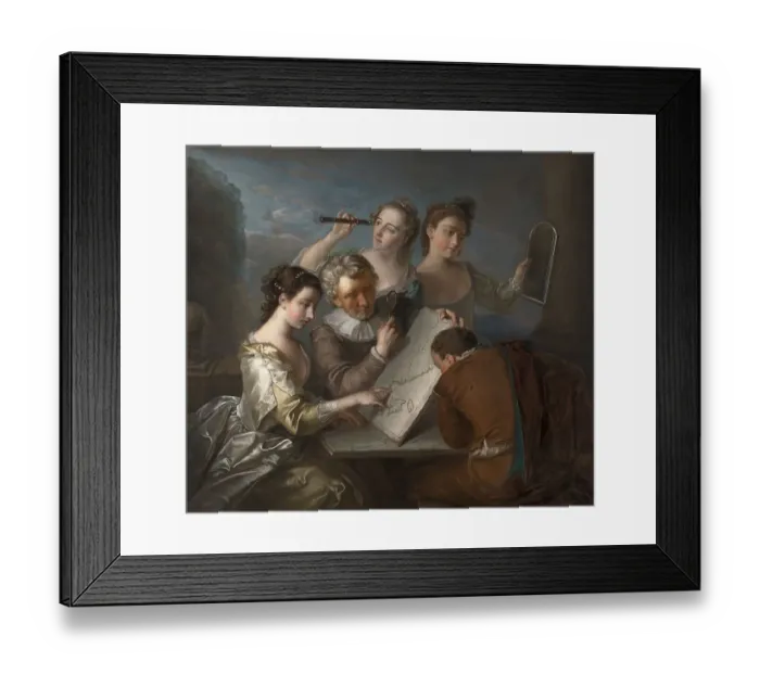 Framed Print : The Sense of Sight, seeing, group of five persons Framed Print : The Sense of Sight, seeing, group of five persons