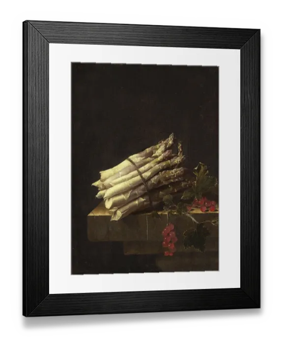 Framed Print : Still Life with Asparagus and Red Currants