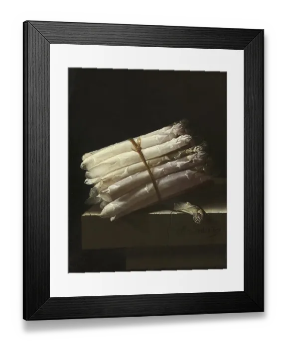 Framed Print : Still Life with Asparagus, painting by Adriaen Coorte (1683-1707)