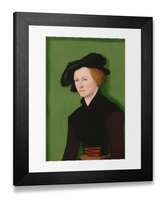 Framed Print : Portrait of a Woman, painting by Lucas Cranach the Elder