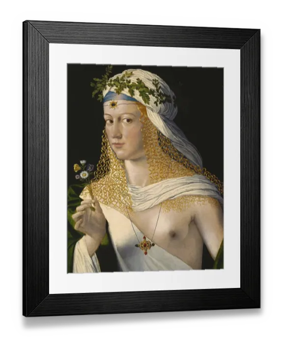 Framed Print : Lucretia, Traditionally considered to be the portrait of Lucretia Borgia